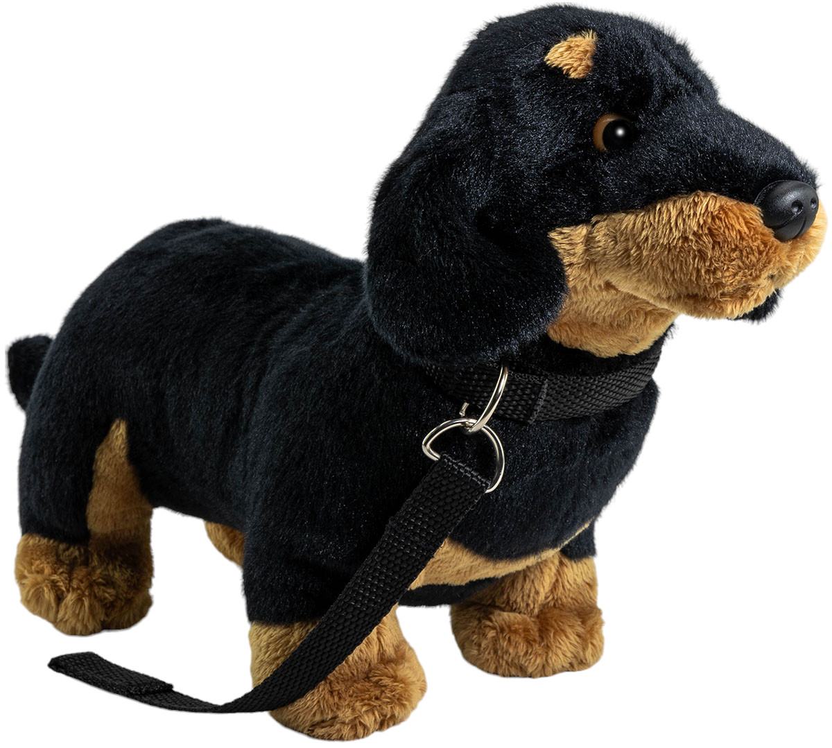 Carl Dick Dachshund Dog standing with leash, Stuffed Animal, Plush