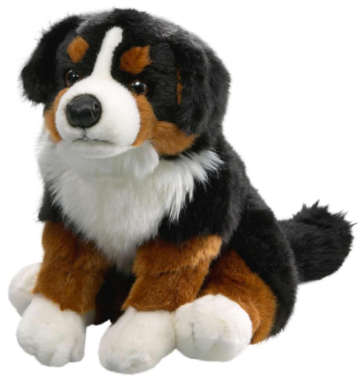 Carl Dick Bernese Mountain Dog sitting, Stuffed Animal, Plush Toy