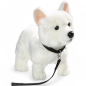Preview: German Shepherd Dog white with Lead | soft toy | stuffed animal | plush toy