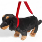 Preview: Dachshund Dog standing black as purse or hand bag | soft toy | stuffed animal | plush toy