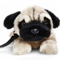 Preview: Pug Dog lying with lead | soft toy | stuffed animal | plush toy