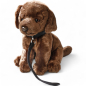 Preview: Labrador brown with lead sitting | soft toy | stuffed animal | plush toy