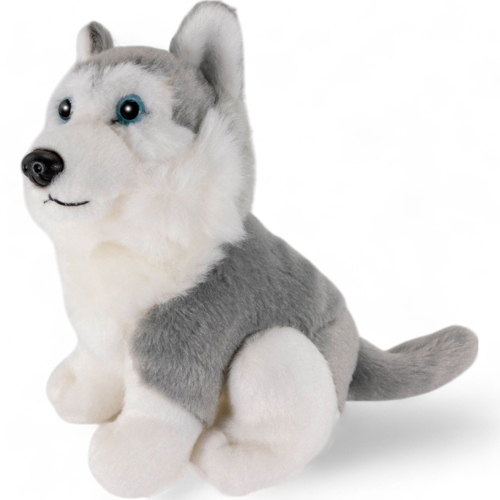 Husky grey sitting | soft toy | stuffed animal | plush toy