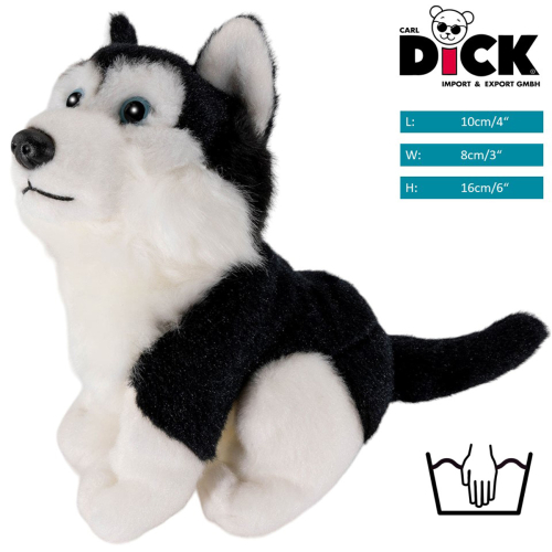 Black husky stuffed animal on sale
