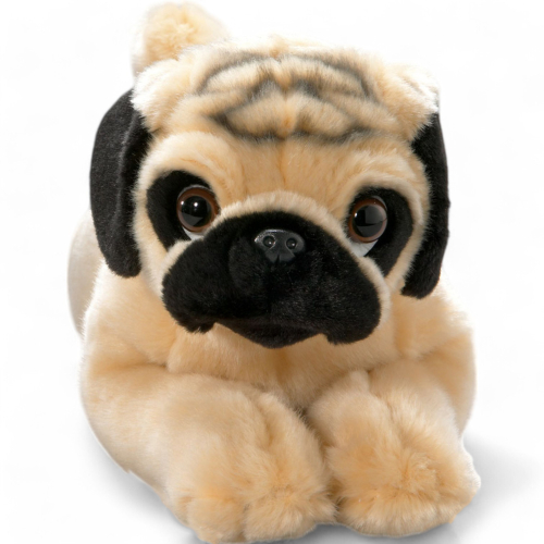 Plüschtier: Mops - Bulldogge liegend | Kuscheltier | Stofftier
