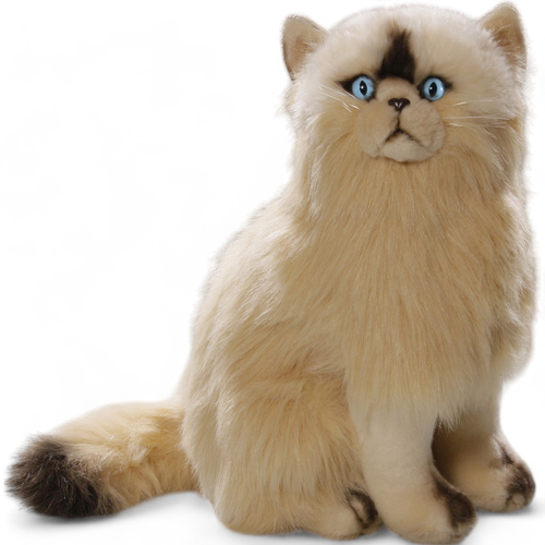 Plüschtier: Katze sitzend Perserkatze, Himalayan beige | Kuscheltier | Stofftier