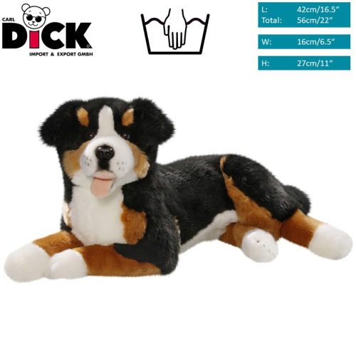 Bernese Mountain Dog lying | soft toy | stuffed animal | plush toy