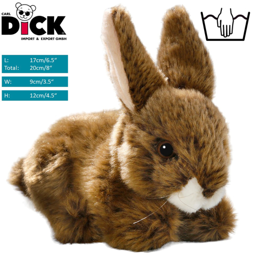 Plüschtier: Hase sitzend braun | Kuscheltier | Stofftier