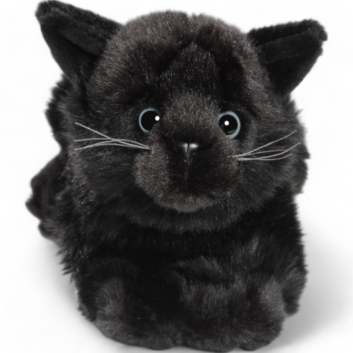 Cat lying black | soft toy | stuffed animal | plush toy
