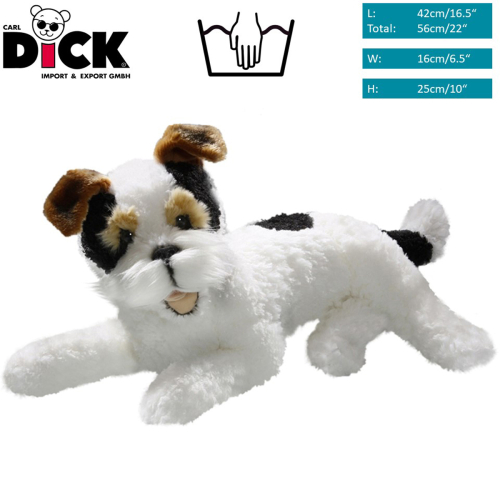 Plüschtier: Fox Terrier liegend | Kuscheltier | Stofftier