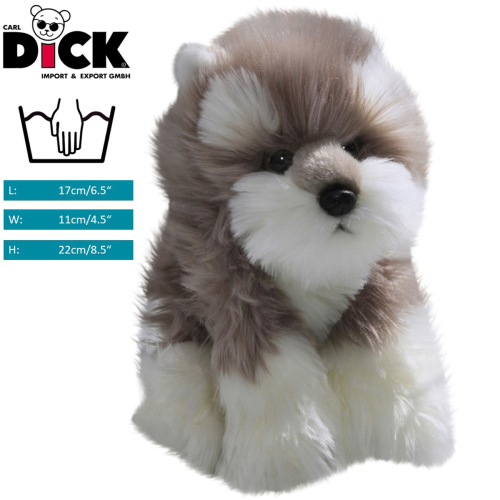 Plüschtier: Schnauzer Terrier Welpe sitzend | Kuscheltier | Stofftier