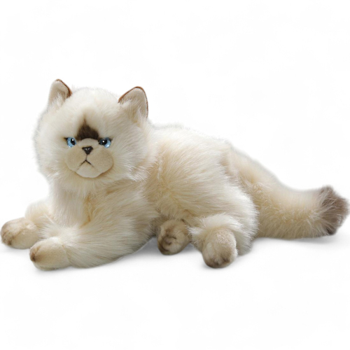 Cat, Persian lying Chocolate Point | soft toy | stuffed animal | plush toy