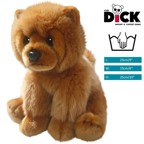 Plüschtier: Chow-Chow Hund sitzend | Kuscheltier | Stofftier