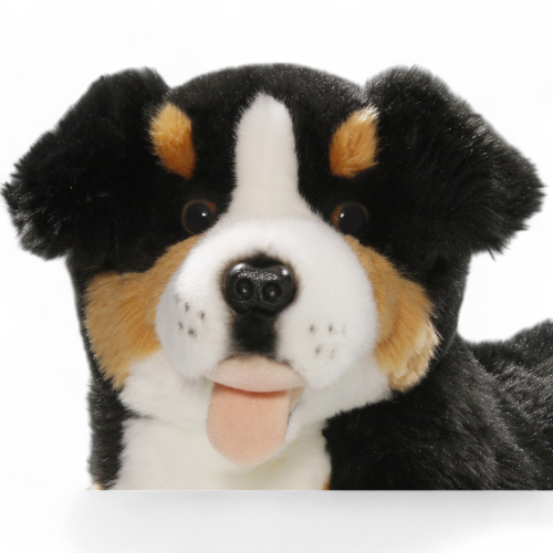 Bernese Mountain Dog lying | soft toy | stuffed animal | plush toy