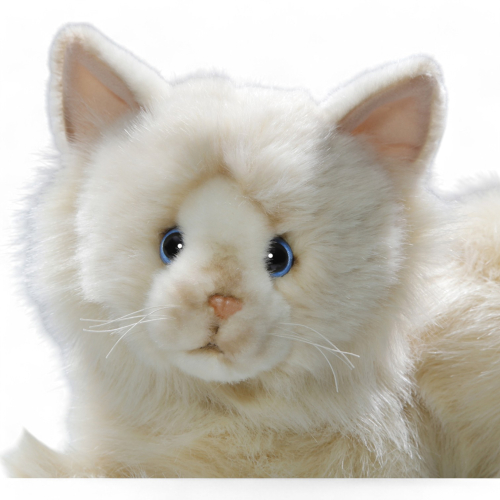 Plüschtier: Katze liegend Birmakatze | Kuscheltier | Stofftier