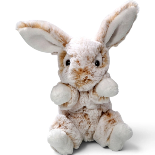 Uni-Toys Plüschhase Klopfer – Naturrealistisches Kuscheltier, 100 % Recycling-Füllung