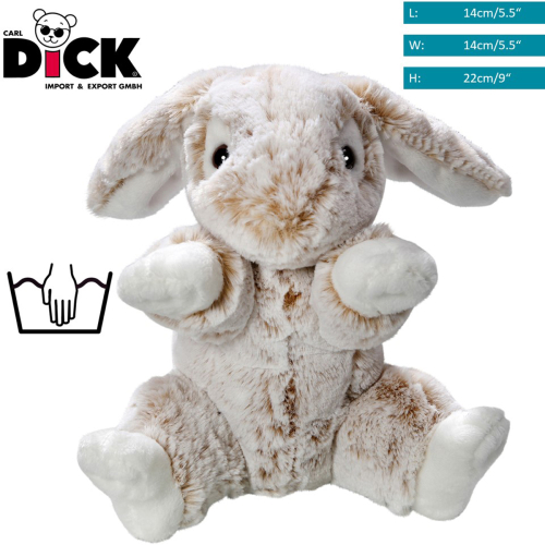 Plüschtier: Hase sitzend beige | Kuscheltier | Stofftier