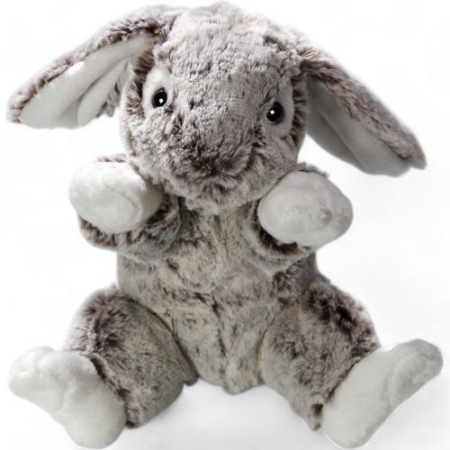 Plüschtier: Hase sitzend grau | Kuscheltier | Stofftier