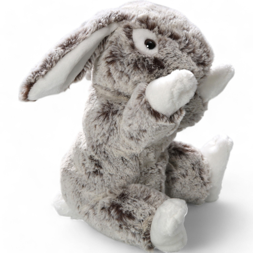 Plüschtier: Hase sitzend grau | Kuscheltier | Stofftier