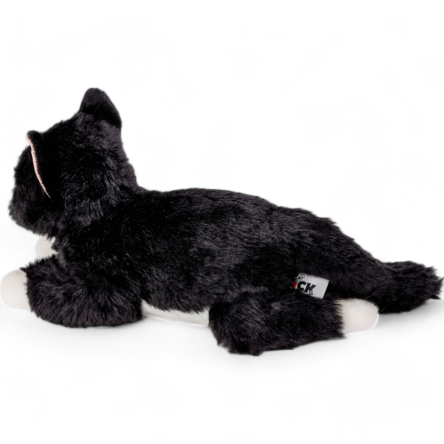 Cat lying black-white | soft toy | stuffed animal | plush toy