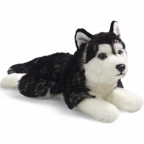 Husky black lying | soft toy | stuffed animal | plush toy