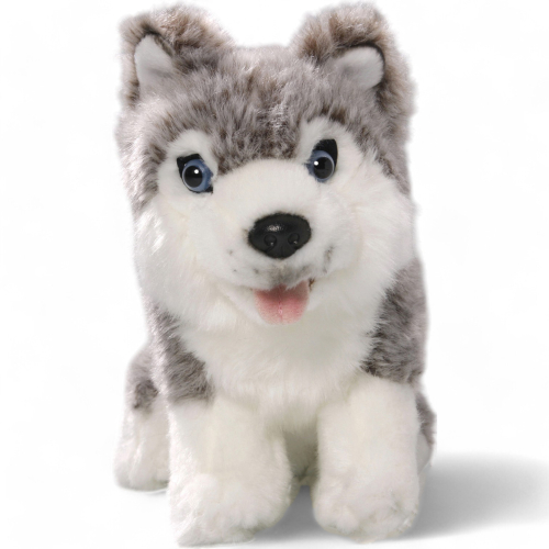 Plüschtier: Husky sitzend | Kuscheltier | Stofftier