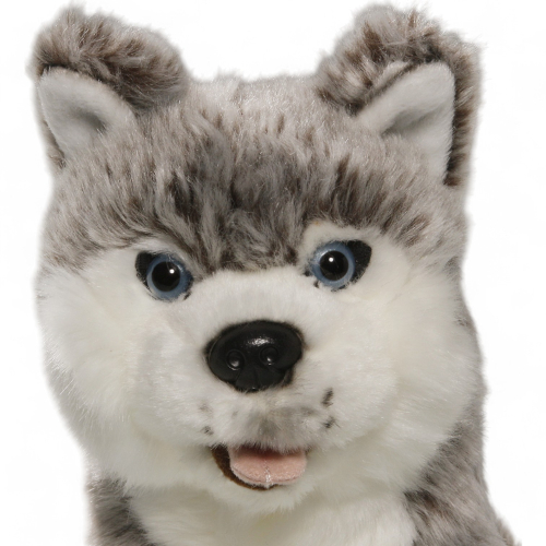 Plüschtier: Husky sitzend | Kuscheltier | Stofftier