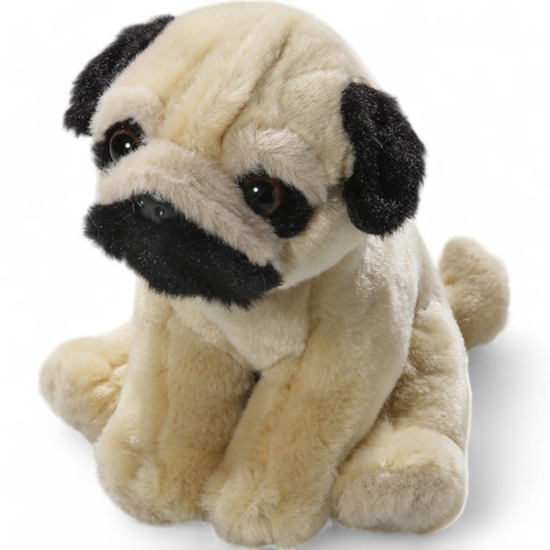 Plüschtier: Mops - Bulldogge sitzend | Kuscheltier | Stofftier