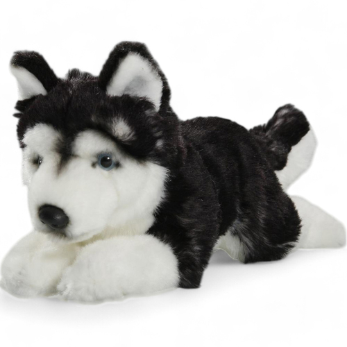 Husky black lying | soft toy | stuffed animal | plush toy