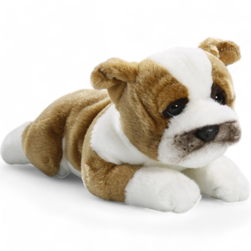 Plüschtier: Bulldogge, französische Bulldogge liegend | Kuscheltier | Stofftier