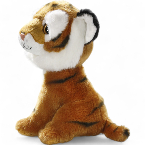 Plüschtier: Tiger braun Baby sitzend mit großen Augen | Kuscheltier | Stofftier
