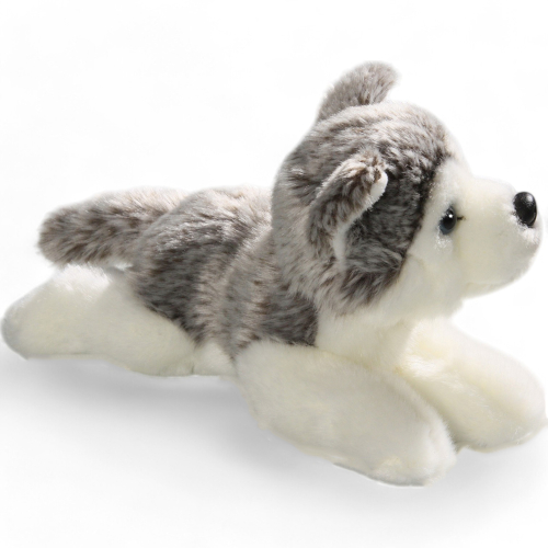 Plüschtier: Husky liegend | Kuscheltier | Stofftier
