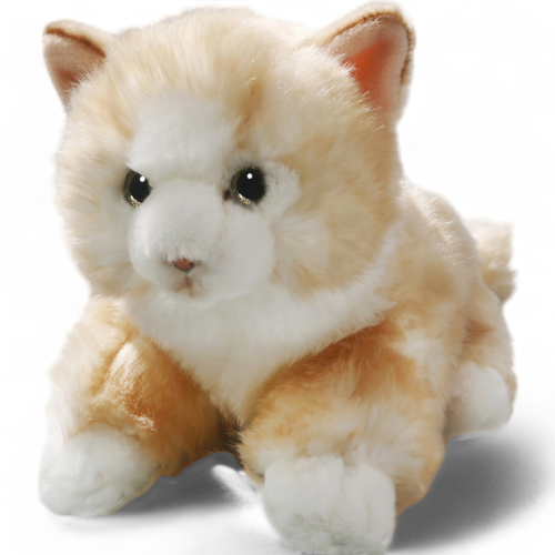 Cat lying beige | soft toy | stuffed animal | plush toy