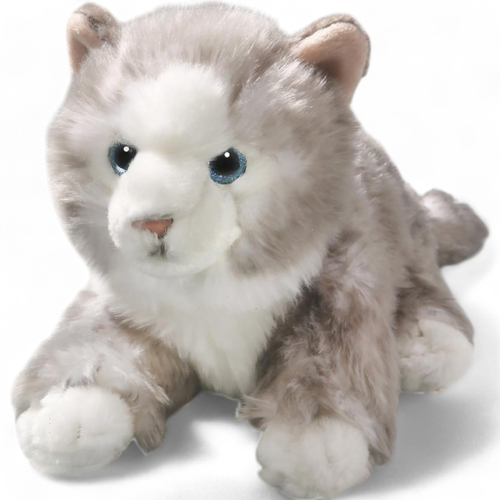 Cat lying grey | soft toy | stuffed animal | plush toy