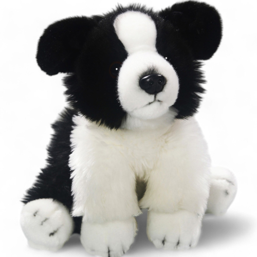 Border Collie Dog sitting | soft toy | stuffed animal | plush toy