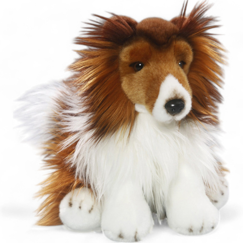 Collie Dog sitting | soft toy | stuffed animal | plush toy