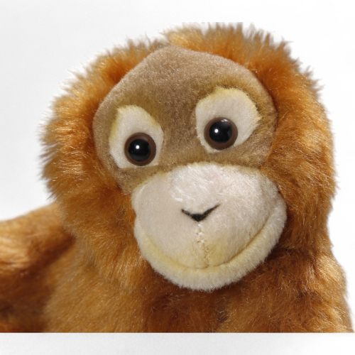 Plüschtier: Orang Utan Affe sitzend | Kuscheltier | Stofftier