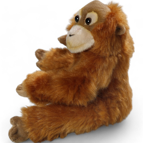 Plüschtier: Orang Utan Affe sitzend | Kuscheltier | Stofftier