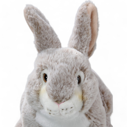 Plüschtier: Hase mit stehenden Ohren braun-beige | Kuscheltier | Stofftier