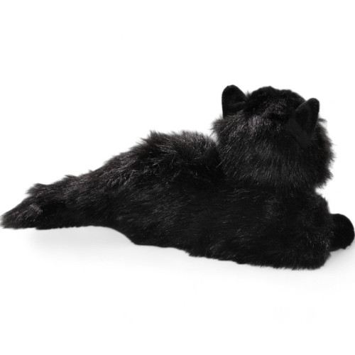 Plüschtier: Katze liegend Perserkatze schwarz | Kuscheltier | Stofftier