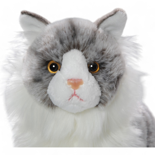Plüschtier: Katze sitzend Maine Coon | Kuscheltier | Stofftier