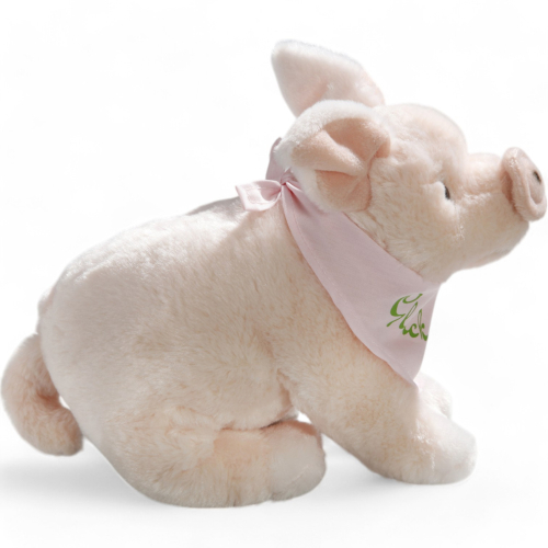 Plüschtier: Schwein mit Tuch Glücksbringer stehend | Kuscheltier | Stofftier