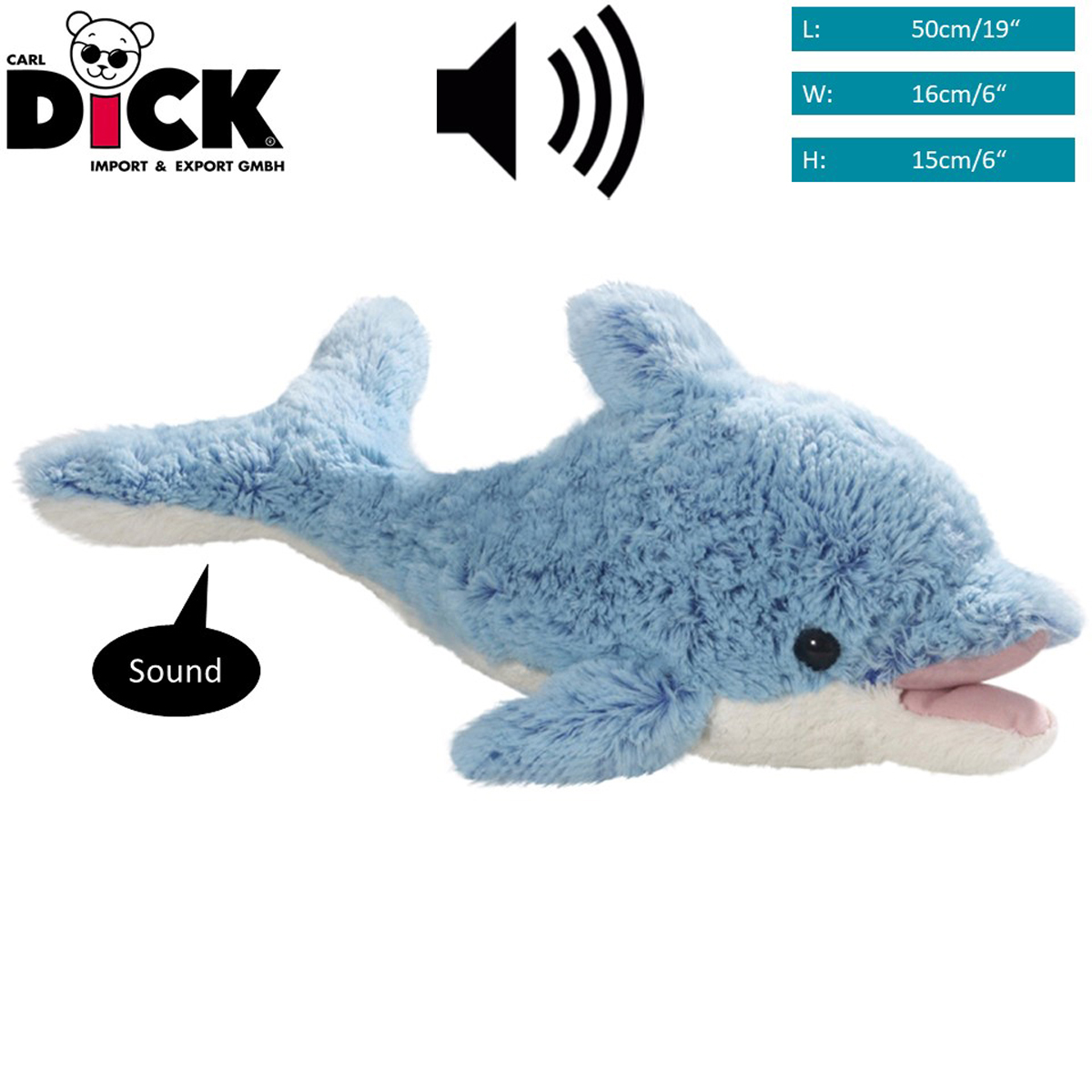 Dolphin with with sound and open mouth blue | Soft Toy - Stuffed Animal | Dolphin with with sound and open mouth blue | Soft Toy - Stuffed Animal |