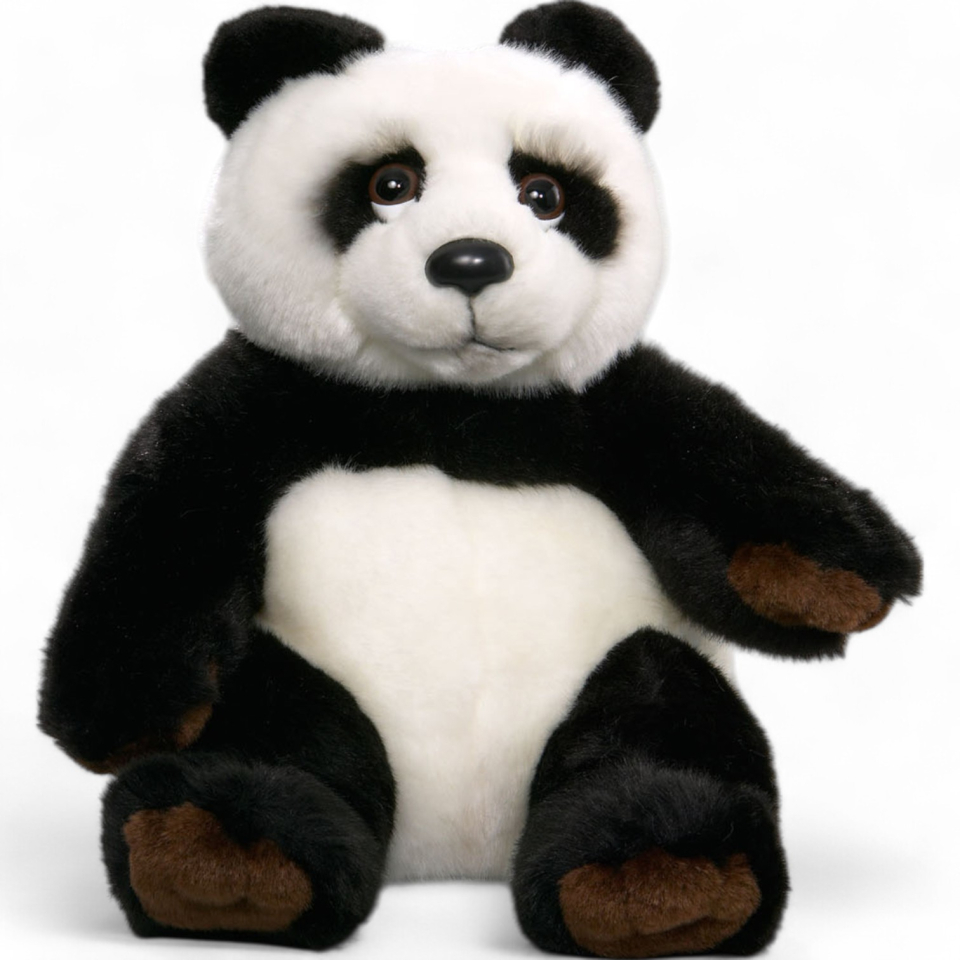 Plüschtier: Panda Bär sitzend | Kuscheltier | Stofftier