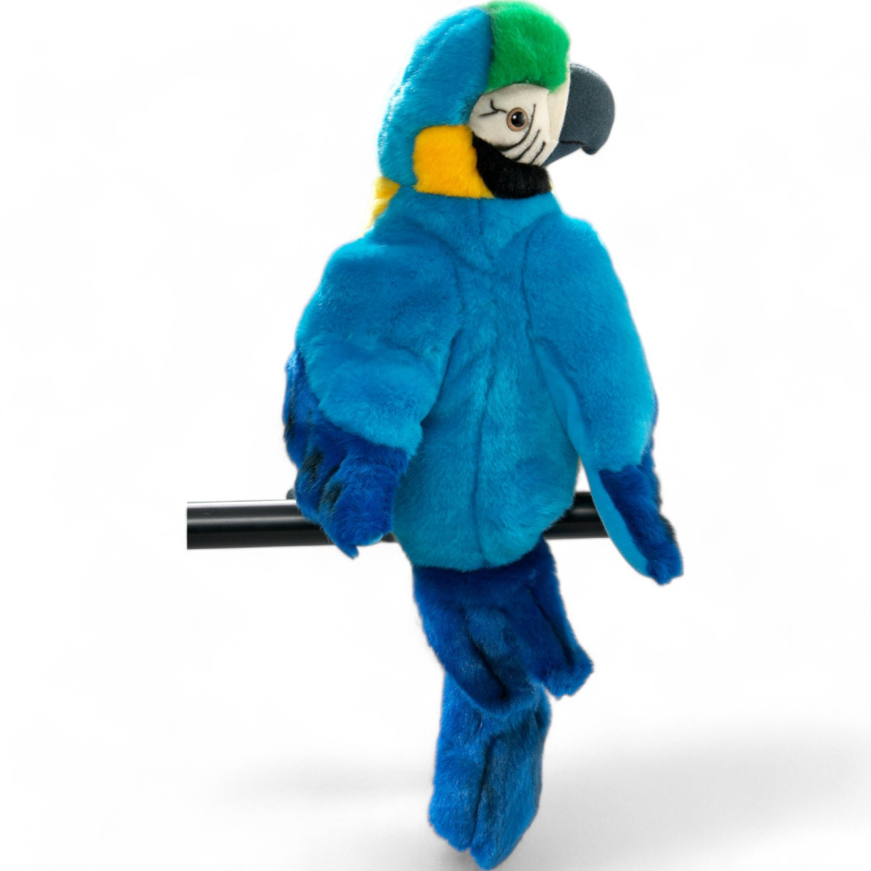 Plüschtier: Papagei Handpuppe | Kuscheltier | Stofftier