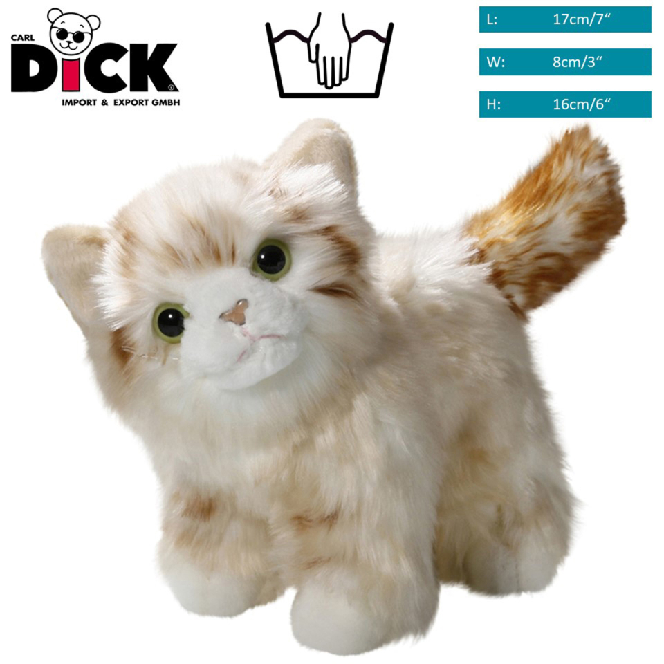 Cat standing beige | soft toy | stuffed animal | plush toy
