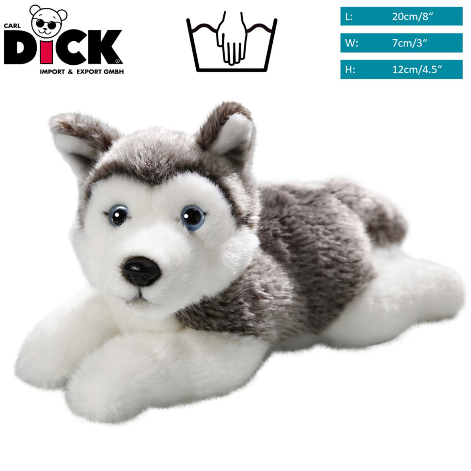 Plüschtier: Husky liegend | Kuscheltier | Stofftier