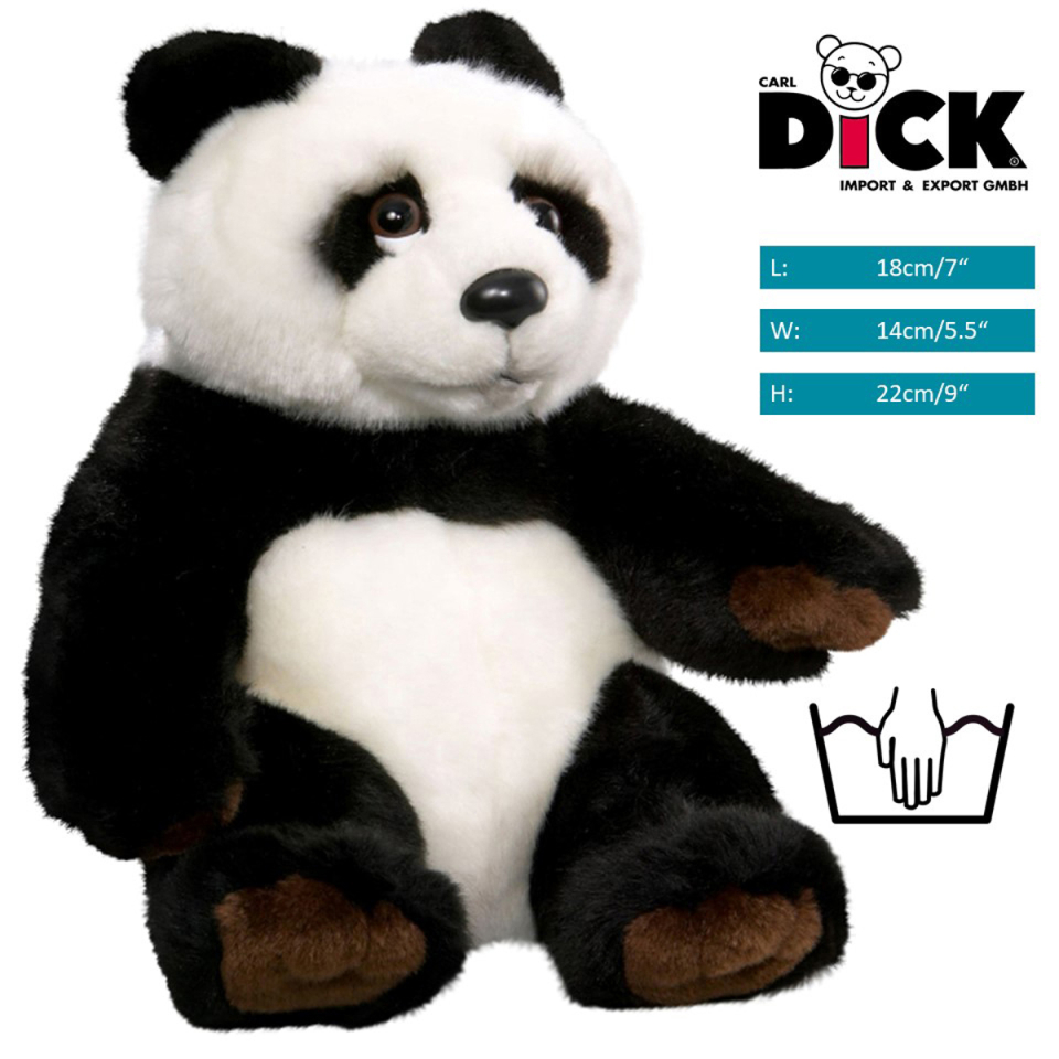 Plüschtier: Panda Bär sitzend | Kuscheltier | Stofftier