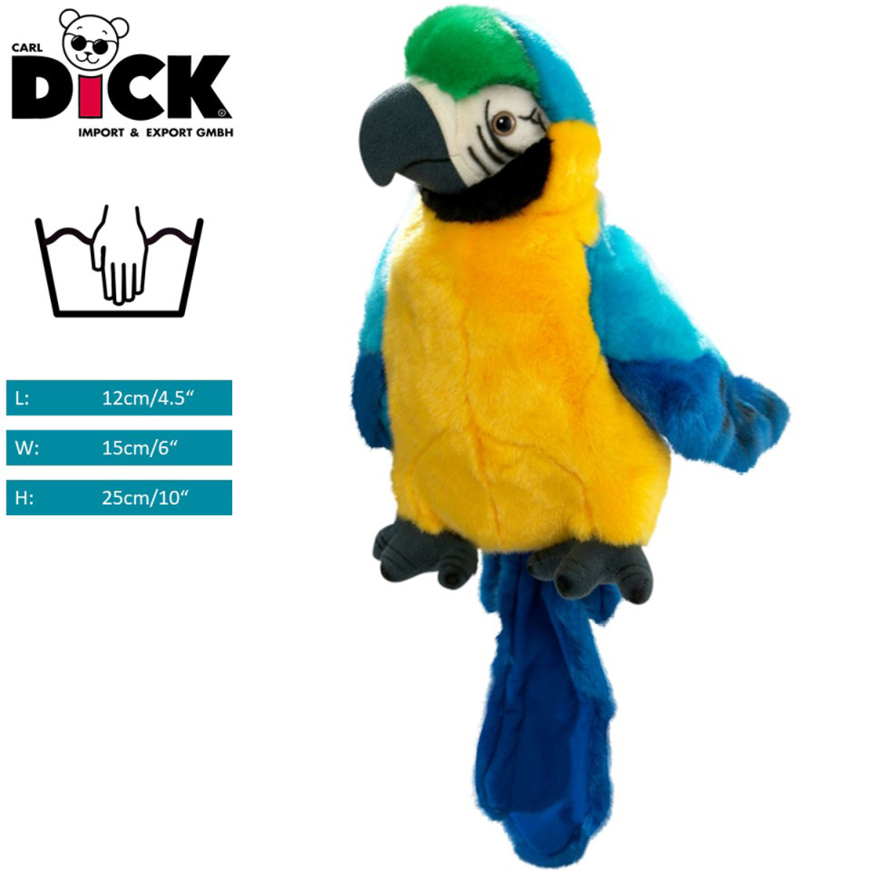 Plüschtier: Papagei Handpuppe | Kuscheltier | Stofftier