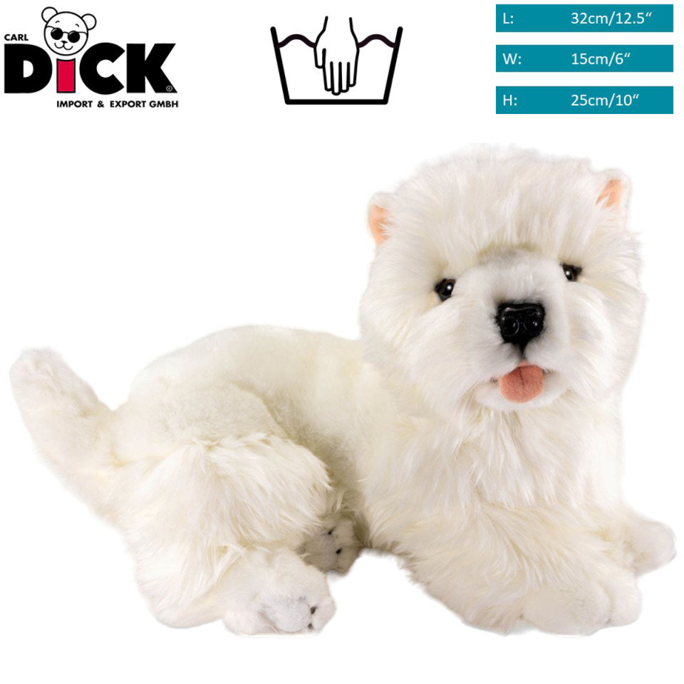 West Highland Terrier lying | soft toy | stuffed animal | plush toy